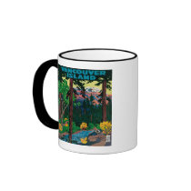 Vancouver Island Advertising Poster Coffee Mugs