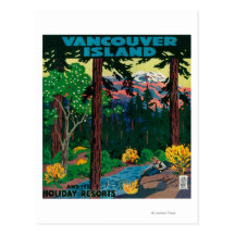 Vancouver Island Advertising Poster Post Cards