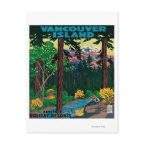 Vancouver Island Advertising Poster Post Cards