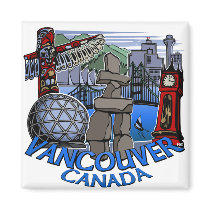 Vancouver Magnet Souvenir Magnet Buttons & Gifts