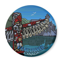 Vancouver Magnet Souvenir Magnet Buttons & Gifts