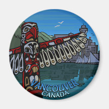 Vancouver Magnet Souvenir Magnet Buttons & Gifts