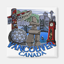 Vancouver Magnet Souvenir Magnet Buttons & Gifts