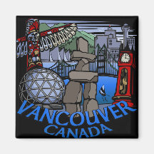 Vancouver Magnet Souvenir Magnet  Vancouver  Gifts