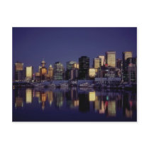 Vancouver skyline, British Columbia, Canada Post Card