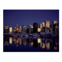 Vancouver skyline, British Columbia, Canada Post Card