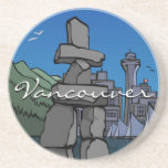Vancouver Souvenir Coaster Inukshuk Cityscape Gif
