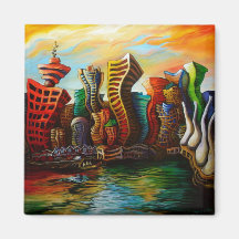 Vancouver Sunrise Fridge Magnet