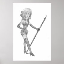 Vanda, Warrior Woman - large Poster