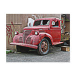 Vandalized Antique Truck in Alley Postcards