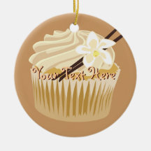 Vanilla Cupcake Christmas Tree Ornaments