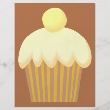Vanilla Cupcake on Brown. Custom Flyer