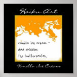Vanilla Ice Cream Haiku Art Print