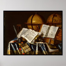 "Vanitas" Still Life - Adam Bernaert (1665) Print