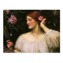 Vanity by JW Waterhouse Vintage Victorian Portrait Postcards