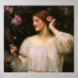Vanity by JW Waterhouse Vintage Victorian Portrait Poster