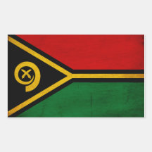 Vanuatu Flag Rectangular Stickers