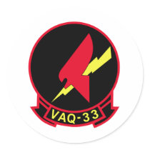 VAQ-33 Firebirds Round Sticker