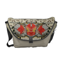 Variation of Fall Leaves Manuscript Courier Bags