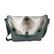 Variation-Peacock Feathers Courier Bag