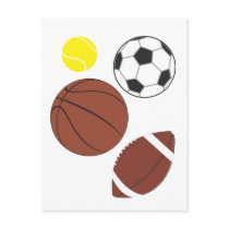 Various Sports Balls Post Card