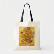Vase 15 Sunflowers, van Gogh Vintage Impressionism Bags