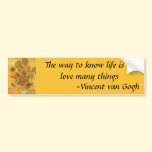 Vase 15 Sunflowers, van Gogh Vintage Impressionism bumper stickers