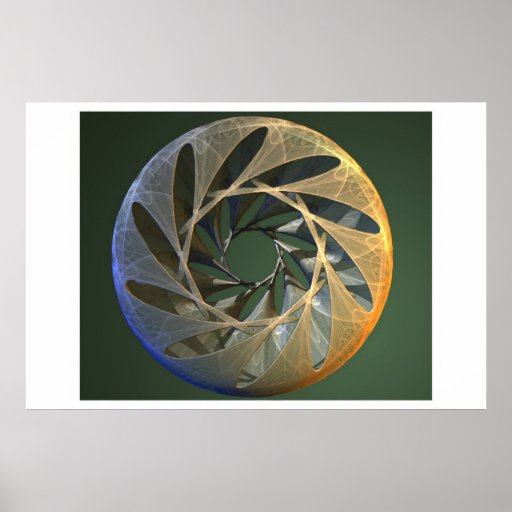 Vase à fractale posters