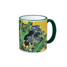 Vase à Van Gogh avec la tasse d'iris