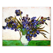 Vase à Van Gogh de copie d'iris Art Photographique