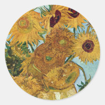 Vase avec douze tournesols par Van Gogh Autocollants