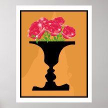 vase et visages posters