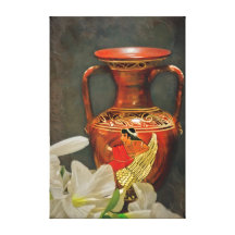 Vase Grec Toile Tendue Sur Châssis
