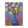Vase of Chrysanthemums Fine Art by Monet Postcard