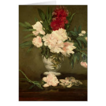 Vase of Peonies on a Small Pedestal, 1864 cards