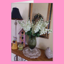Vase Of White Flowers, Easter cards