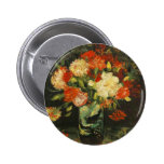 Vase with Carnations Vincent van Gogh Button