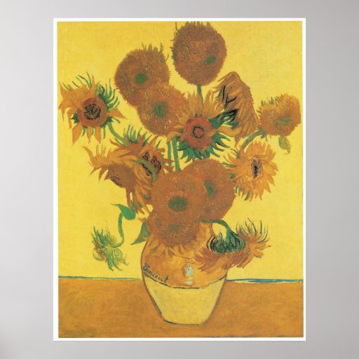 Vase with Fifteen Sunflowers, 1888 Posters