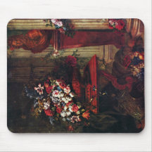 Vase With Flowers And Bronze Bust Of Louis Xiv By Mouse Pads