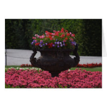 vase with flowers greeting card