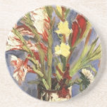 Vase with Gladioli by Vincent van Gogh, 1886. Drink Coaster
