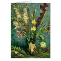 Vase with Gladioli, Vincent van Gogh Greeting Card
