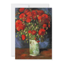 Vase with Red Poppies Vincent van Gogh. Personalized Announcements