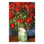 Vase with Red Poppies Vincent van Gogh Personalized Stationery