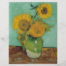 Vase with three sunflowers, Vincent van Gogh Flyer