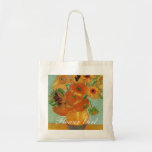 Vase with Twelve Sunflowers  Vincent van Goah Canvas Bag