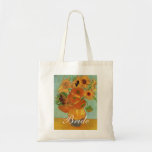 Vase with Twelve Sunflowers  Vincent van Goah Bags