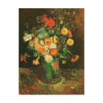 Vase with Zinnias and Geraniums, Vincent van Gogh Postcards