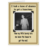 Vasectomy - Get Well Card
