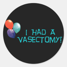 Vasectomy Round Stickers